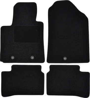 Image de Tapis De Sol Noir Velours Pour Hyundai i10 2013-2019 4pcs, Ajustement précis, Base Antidérapante, Renforcée dans la Zone de la Pédale