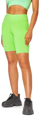 Image de Leggings courts fluo Bellivalini pour femme, pantalon flashy pour femme, idéal comme tenue de festival pour femme BLV50-301 (vert fluo, XS)