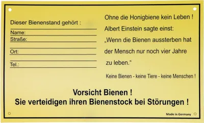 Produktbild von Schild "Bienenstand" für Imker