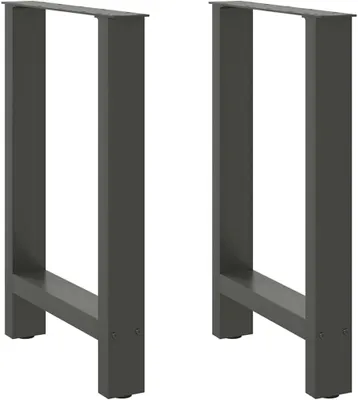 Produktbild von Tischbeine für Couchtische, anthrazit, 2 Stück, 50 x (72–73) cm, Stahl