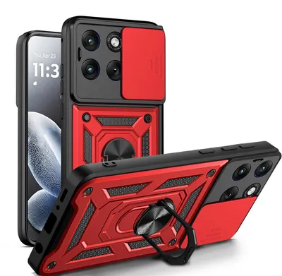 Produktbild von Outdoor Hülle für Motorola Edge 70 Fusion Kameraschutz Ring Case Stoßfest Rot