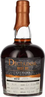 Produktbild von Dictador BEST OF 1977 EXTREMO Colombian Rum Limited Release 42 % 0,70 lt.