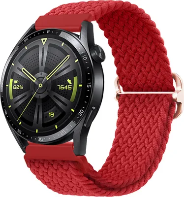 Produktbild von BStrap Elastic Nylon Armband für Huawei Watch 3 / 3 Pro, red