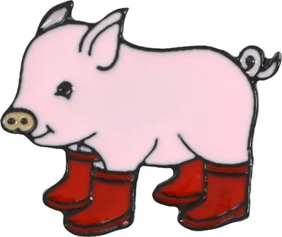 Produktbild von Reversbrosche, niedliche Schweineformen, Legierung, Uni-Kragenbrosche für Geschenke-Rot
