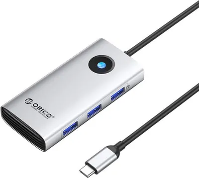 Produktbild von Orico HUB Multifunktionale Typ-C 6-in-1-Dockingstation Silber