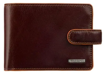 Zdjęcie produktu dla Visconti portfel męski skóra naturalna brązowy RFID 11,3x8,7 cm