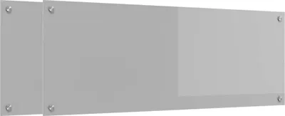 Zdjęcie produktu dla vidaXL Panel kuchenny 2 szt. jasnoszary 110 x 40 cm Szkło hartowane