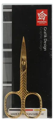 Image de Pfeilring Ciseaux à ongles, dorés, design graphique (9 cm)