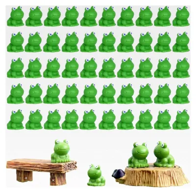Produktbild von 50 Stück Miniatur Harzfrösche für den Märchengarten und die Landschaftsgestaltung