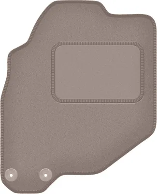 Produktbild von Fahrerfußmatte Velours beige passend für Honda Jazz II (2002-2007, Schrägheck) – mit Befestigungen – passgenau