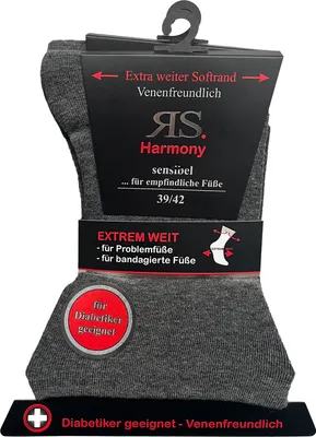 Produktbild von RS Harmony 2er-Pack Strumpf extrem weit anthrazit