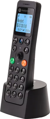 Obrázok produktu pre Motorola DOT201, DECT telefón, Bezdrôtový handset, Hlasitý odposluch, 100 položky, ID volajúceho, Čierna
