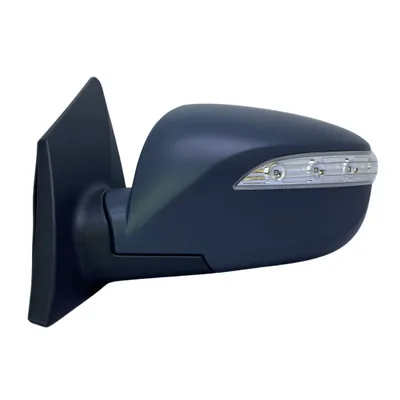 Obrázek produktu pro Náhradní vnější zrcátko BILMAX pro Hyundai ix35 (2009–2015) – elektricky nastavitelné, elektricky sklopitelné, s blinkrem, vyhřívané, šedé, s základním nátěrem