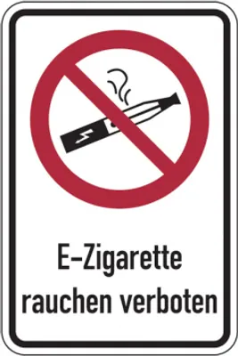 Produktbild von Dreifke® Verbotsschild, Kombischild, E-Zigarette rauchen verboten, praxisbewä...