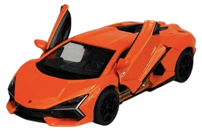 Obrázek produktu pro Welly Lamborghini Revuelto, oranžová barva, model z kovových materiálů v krabičce, měřítko 1:34, kód produktu 43848