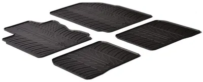 Zdjęcie produktu dla Gumowe dywaniki samochodowe Ford S-Max 2012-2015 (mocowanie okrągłe, rozstaw 25,5 i 31 cm)