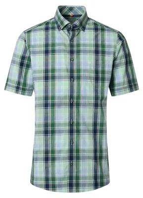Produktbild von Redmond - Comfort Fit - Herren Freizeithemd Kurzarm (261045999), Größe:M, Farbe:Grün(600)