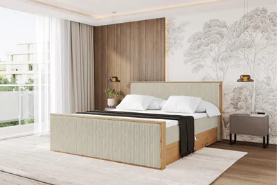 Produktbild von ALTDECOR BOXSPRINGBETT mit 2xBettkasten und Lattenrost, Topper, Boxbett, Polsterbett mit Bettkasten mit Stauraum und Kopftei mit Matratze H4 - LOLLI9-Z 140x200 Creme