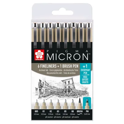 Produktbild von SAKURA Fineliner PIGMA MICRON 8er Etui schwarz