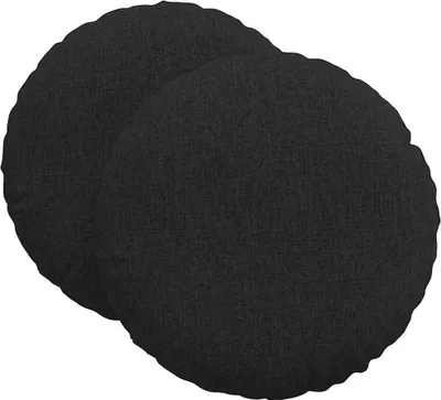 Immagine prodotto di vidaXL Cuscini per seduta, 2 pezzi, tessuto nero, diametro 60 x 21 cm