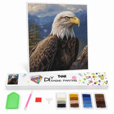 Produktbild von THAR Diamond Painting Weißkopfseeadler 40 x 50 cm Komplettset