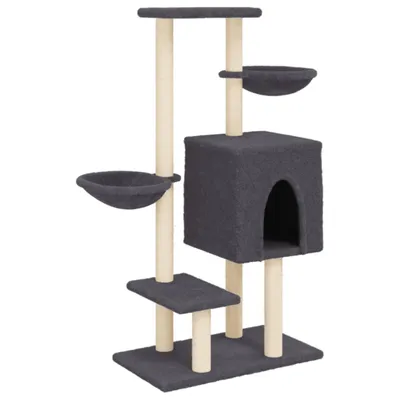 Zdjęcie produktu dla vidaXL Drapak z sizalowymi drapakami ciemnoszary 117 cm