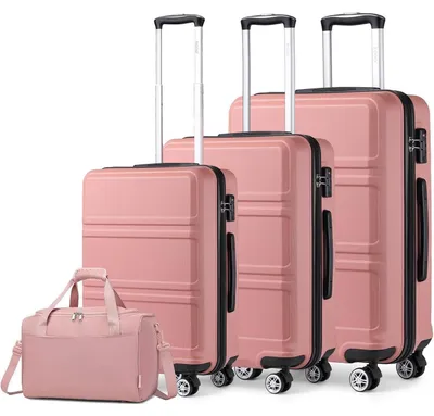 Productafbeelding van Kofferset, 4-delig, roze goud. 4-delige reiskoffersets