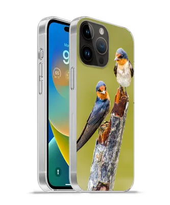 Produktbild von MuchoWow® Handyhülle Schutzhülle Hülle für Apple iPhone 14 Pro - Softcase Vögel - Zweig - Porträt Silikon Softcase Handy Hülle - Umschlag