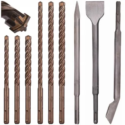 Produktbild von Schmith Betonbohrer Set Meißelset Widea 6-10 mm / Set Profi Werkzeug Bohrer für Mauerwerk Stein Beton Zubehör