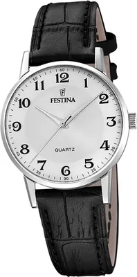 Image de Montre-bracelet classique pour femme Festina, bracelet en cuir noir D2UF20691/1