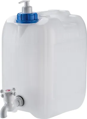 Image de Bidon d'eau - Récipient avec robinet - 10 l - Portable - Pour évier/camping - Distributeur de liquide
