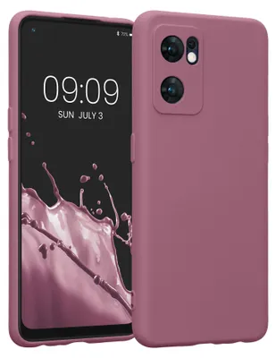 Produktbild von kwmobile Slim Case kompatibel mit Oppo Find X5 Lite Hülle - Handyhülle aus Silikon in Dark Rose