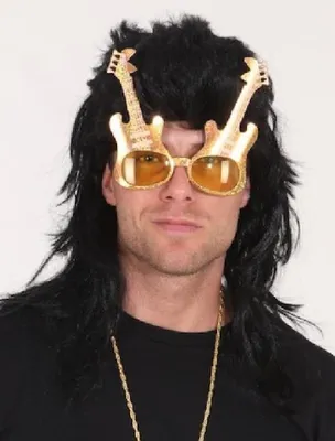Produktbild von O47544 goldfarben Damen Herren Gitarren Brille Rockbrille