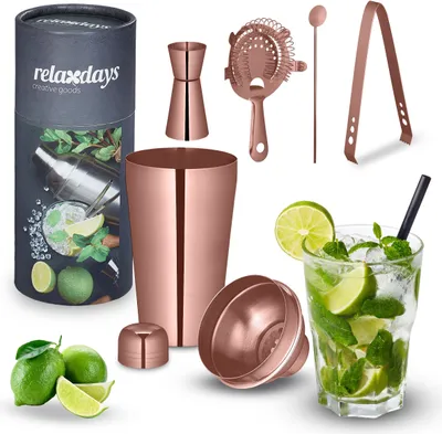 Produktbild von relaxdays Sada 5 šejkrů na koktejly