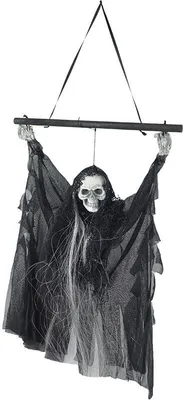 Produktbild von Halloween Deko Gruselig Hängedekoration Horror Halloween Deko mit Sound Deko Knochen mit Licht Hängedeko Tür Garten Skelettdekoration,