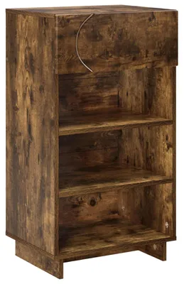 Immagine prodotto di Armadio per scarpe vidaXL, 48 x 38 x 87,5 cm, realizzato in legno composito, finitura rovere affumicato