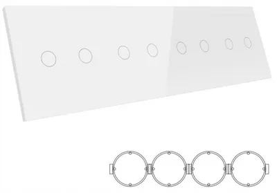 Produktbild von B-LINE Glas-Touch-Schalter 8-fach Weiß