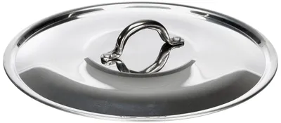 Produktbild von Pentole Agnelli Deckel aus Aluminium mit Griff aus Edelstahl, Silber 24 cm Silbe