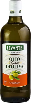 A bottle of olive oil on a white background.