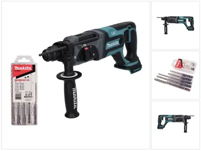 Obrázek produktu pro Akumulátorová příklepová vrtačka Makita DHR 241 Z 18 V 2,0 J SDS plus + 5dílná sada vrtáků - bez baterie, bez nabíječky