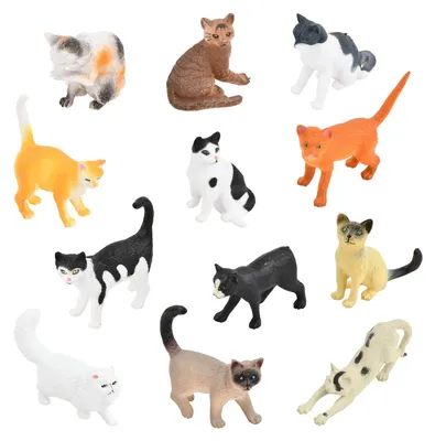 Obrázok produktu pre 12 figúrok mačiek – realistická hračka pre milovníkov zvierat