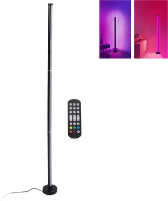 Produktbild von LED Ecke Stehlampe 3 Control Modi Ecke RGB Stehlampe mit Musik Sync Smart Moderne Stehlampe für Schlafzimmer Wohnzimmer