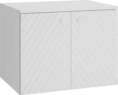 Image de Meuble sous vasque de salle de bain Orlando 60 x 44 x 46 cm - Blanc mat - Meuble de salle de bain