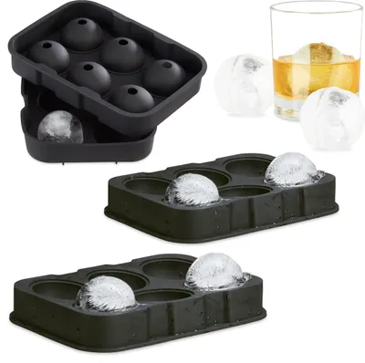 Produktbild von relaxdays 3 x Eiskugelform Silikon