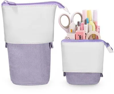 Immagine prodotto di Astuccio in velluto a coste viola, 2 in 1, telescopico, per bambine
