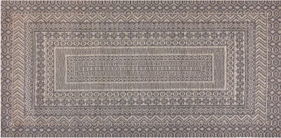 Produktbild von BELIANI Teppich Beige u. Grau aus Jute 80 x 150 cm Rechteckig Geometrisches Muster für Wohnzimmer Schlafzimmer Flur