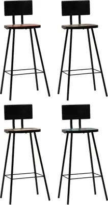 Produktbild von Barhocker 4 Stk. Massives Altholz