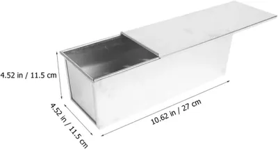 Produktbild von Rechteckige Brotbackform für 500g aus Aluminiumlegierung mit Antihaftbeschichtung und Deckel, vielseitige Kastenform zum einfachen Backen von Brot und Toast