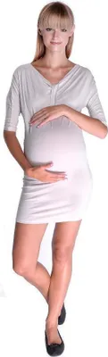 Produktbild von Damen Kleid Mini-Kleid Elegant ; Beige/S/M 36/38