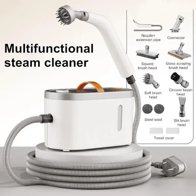 Produktbild von Hand-Dampfreiniger - Dampfstrahler - 1100 W Leistung - 220 V - Für Küche, Bad, Auto und Bodenreinigung - Weiß